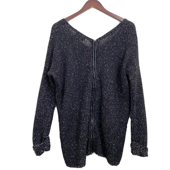 Michael Stars Wool Blend Back Zip Sweater M - Picture 7 of 12